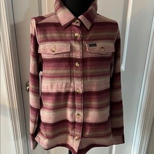 Columbia Womens Button Down Shirt - Magenta and Beige